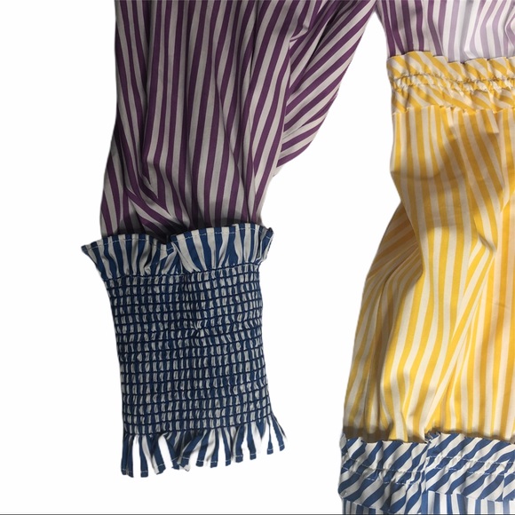 NWT CF Goldman Colorful MultiStripe Maxi Dress 8 - Picture 8 of 13